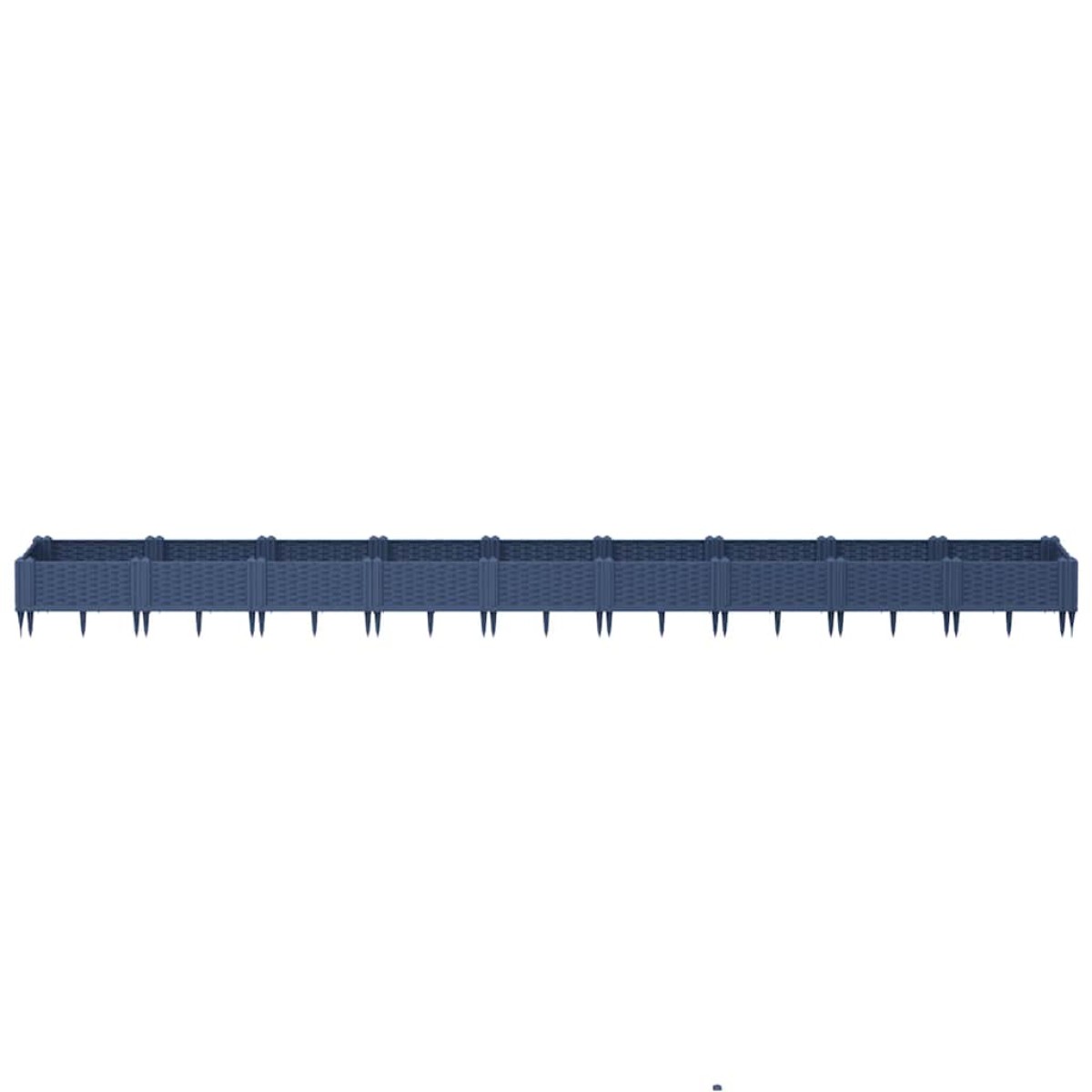 vidaXL Ζαρντινιέρα με Πασσάλους Μπλε Γκρι 362,5x42,5x28,5εκ. Πολυπροπυλένιο