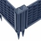 vidaXL Ζαρντινιέρα με Πασσάλους Μπλε Γκρι 362,5x42,5x28,5εκ. Πολυπροπυλένιο