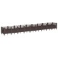 vidaXL Ζαρντινιέρα με Πασσάλους Καφέ 363,5x43,5x43,5εκ. Πολυπροπυλένιο