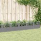 vidaXL Ζαρντινιέρα με Πασσάλους Γκρι 363,5x43,5x43,5εκ. Πολυπροπυλένιο
