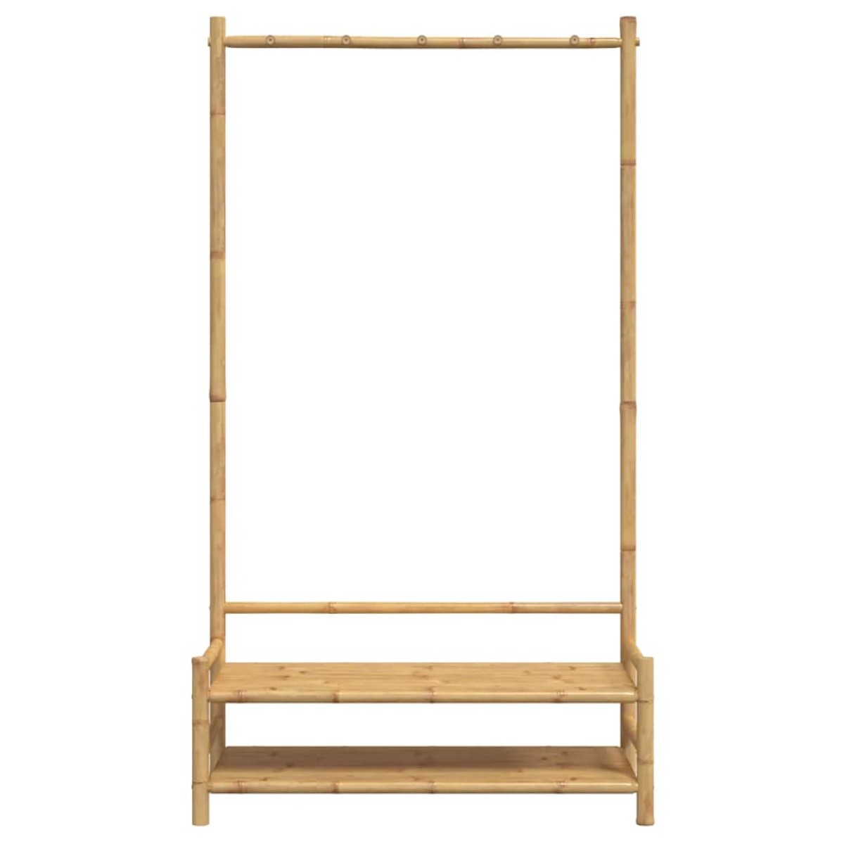 vidaXL Κρεμάστρα Ρούχων με Ράφια 103 x 40 x 183 εκ. Μπαμπού