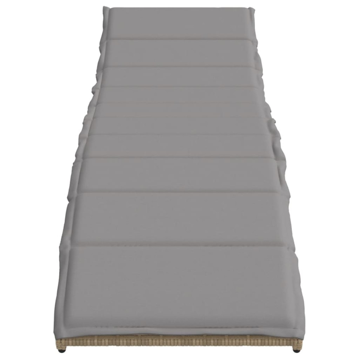 vidaXL Ξαπλώστρα Μπεζ 55x199x50 εκ. από Συνθετικό Ρατάν με Μαξιλάρι