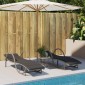 vidaXL Ξαπλώστρα Αν. Γκρι 60x199x42 εκ. Συνθετικό Ρατάν με Μαξιλάρι