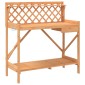 vidaXL Πάγκος για Γλάστρες με Καφασωτό Καφέ από Μασίφ Ξύλο Ελάτης