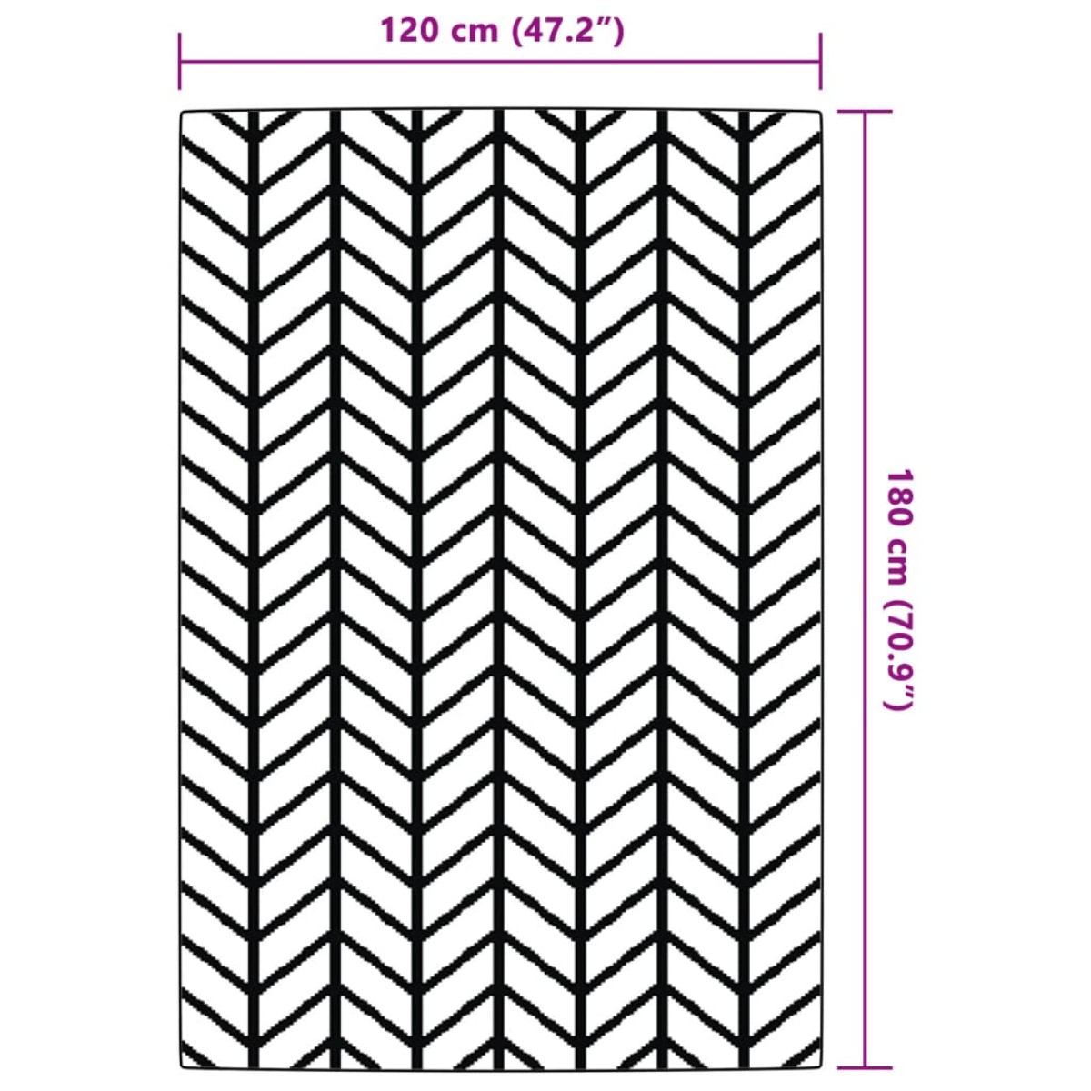 vidaXL Χαλί εξωτερικού χώρου ARAKIL γκρι 120x180 cm PP