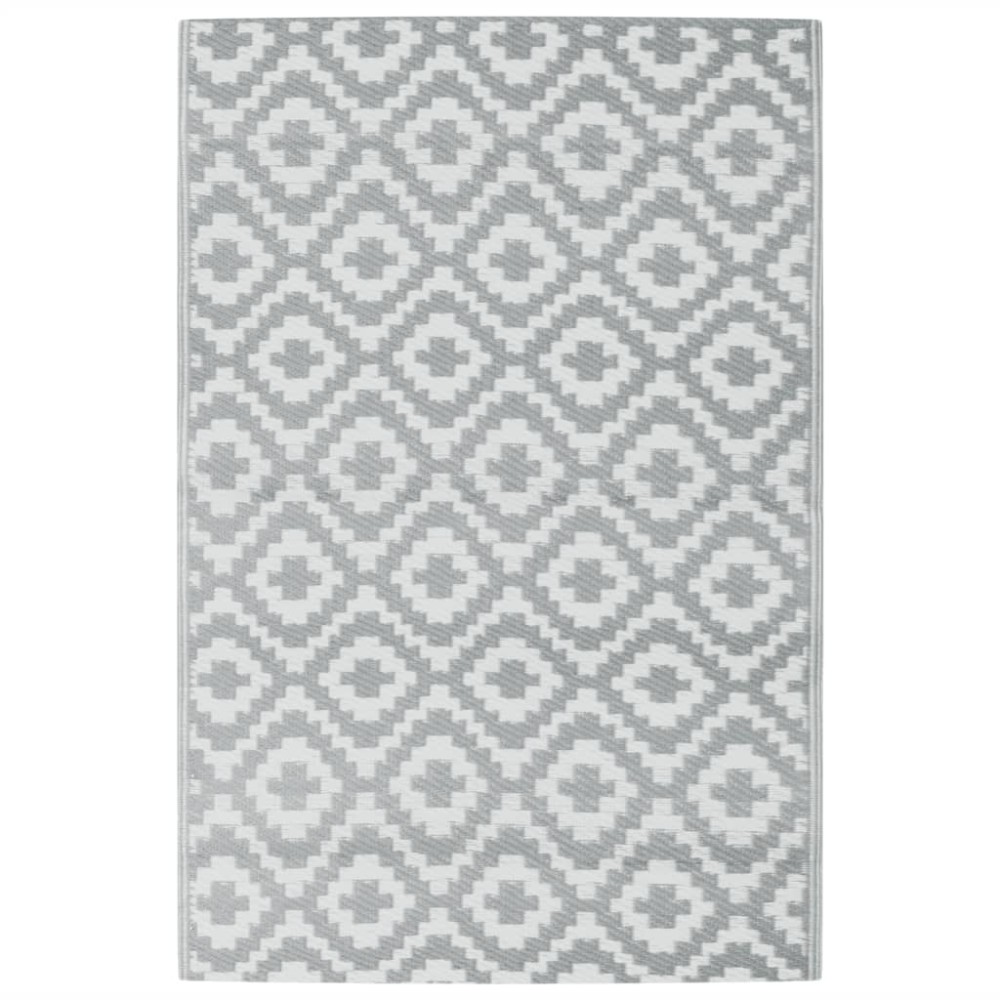 vidaXL Χαλί εξωτερικού χώρου ARAKIL γκρι 120x180 cm PP