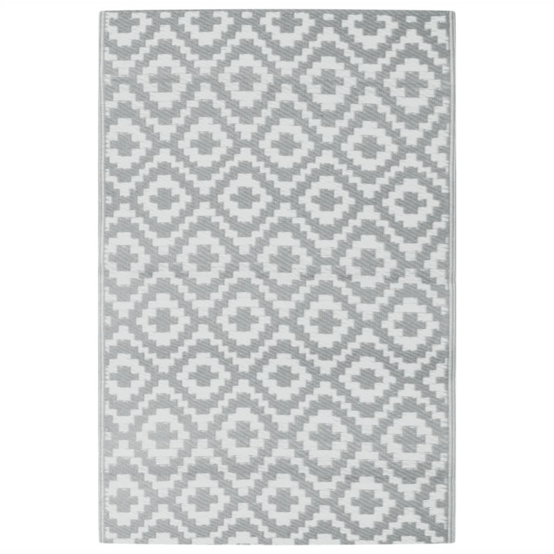 vidaXL Χαλί εξωτερικού χώρου ARAKIL γκρι 120x180 cm PP