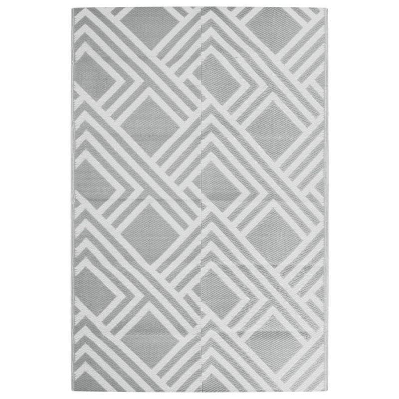 vidaXL Χαλί εξωτερικού χώρου ARAKIL γκρι 120x180 cm PP