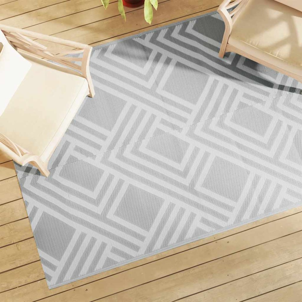 vidaXL Χαλί εξωτερικού χώρου ARAKIL Γκρι 140x200 cm PP
