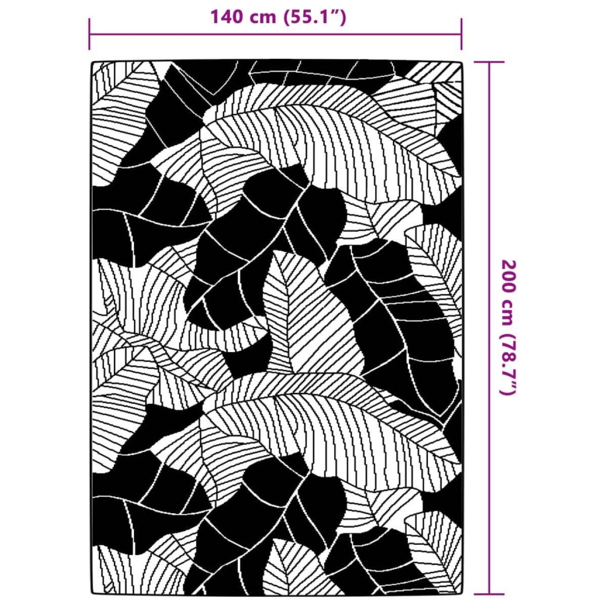 vidaXL Χαλί εξωτερικού χώρου ARAKIL Πράσινο 140x200 cm PP