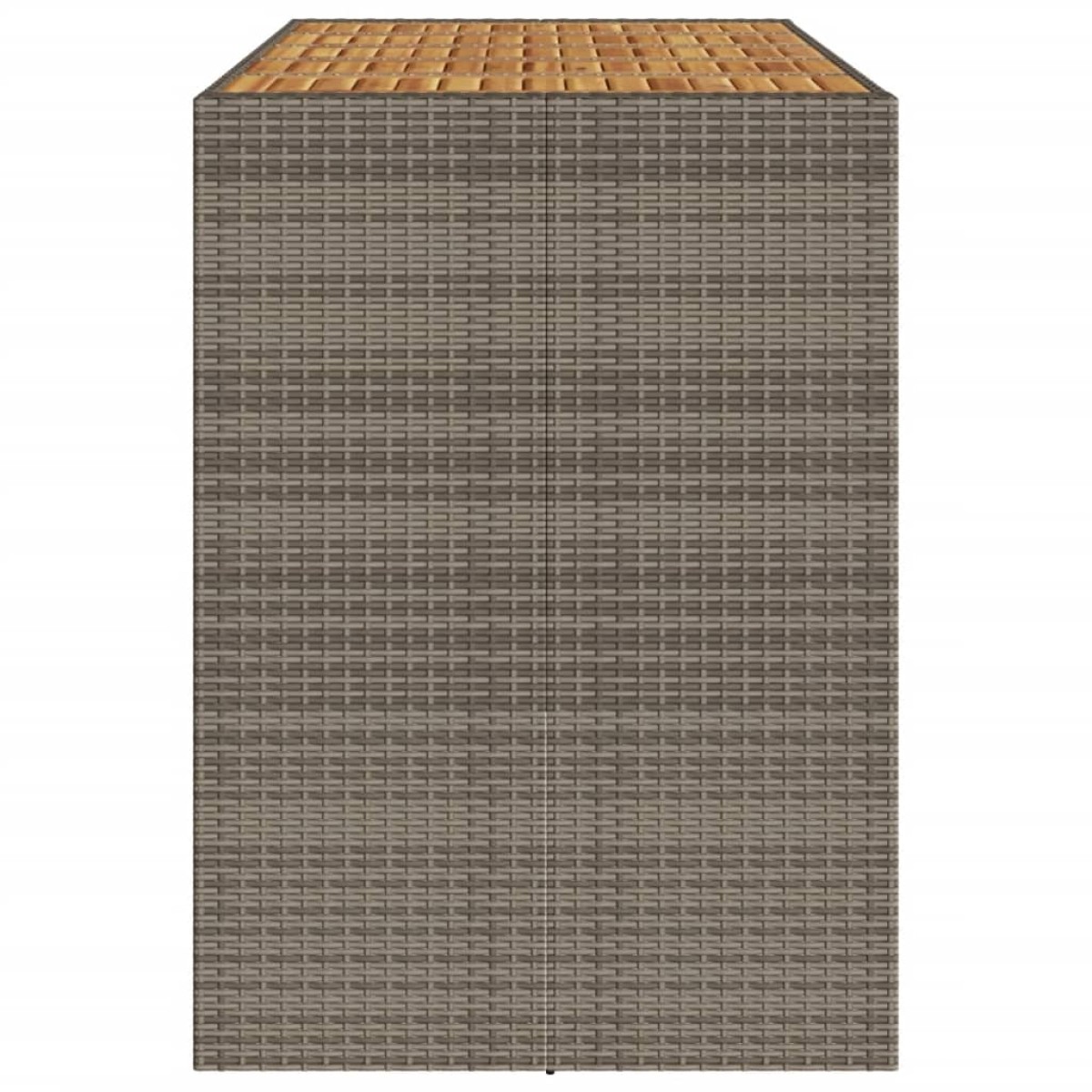 vidaXL Τραπέζι Μπαρ Κήπου Επιφ. Ακακίας Γκρι 185x80x110εκ. Συνθ. Ρατάν