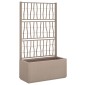 vidaXL Ζαρντινιέρα Κήπου με Καφασωτό Αν. Καφέ 80 x 36 x 140 εκ. από PP