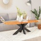 vidaXL Επιφάνεια Τραπεζιού Οβάλ 100x40x3,8 εκ. Μασίφ Ξύλο Ακακίας