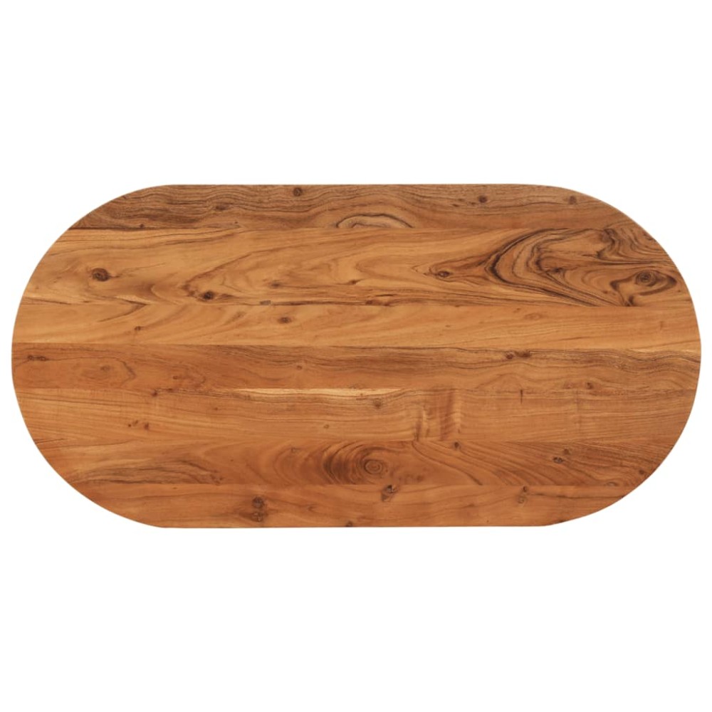 vidaXL Επιφάνεια Τραπεζιού Οβάλ 120x60x3,8 εκ. Μασίφ Ξύλο Ακακίας
