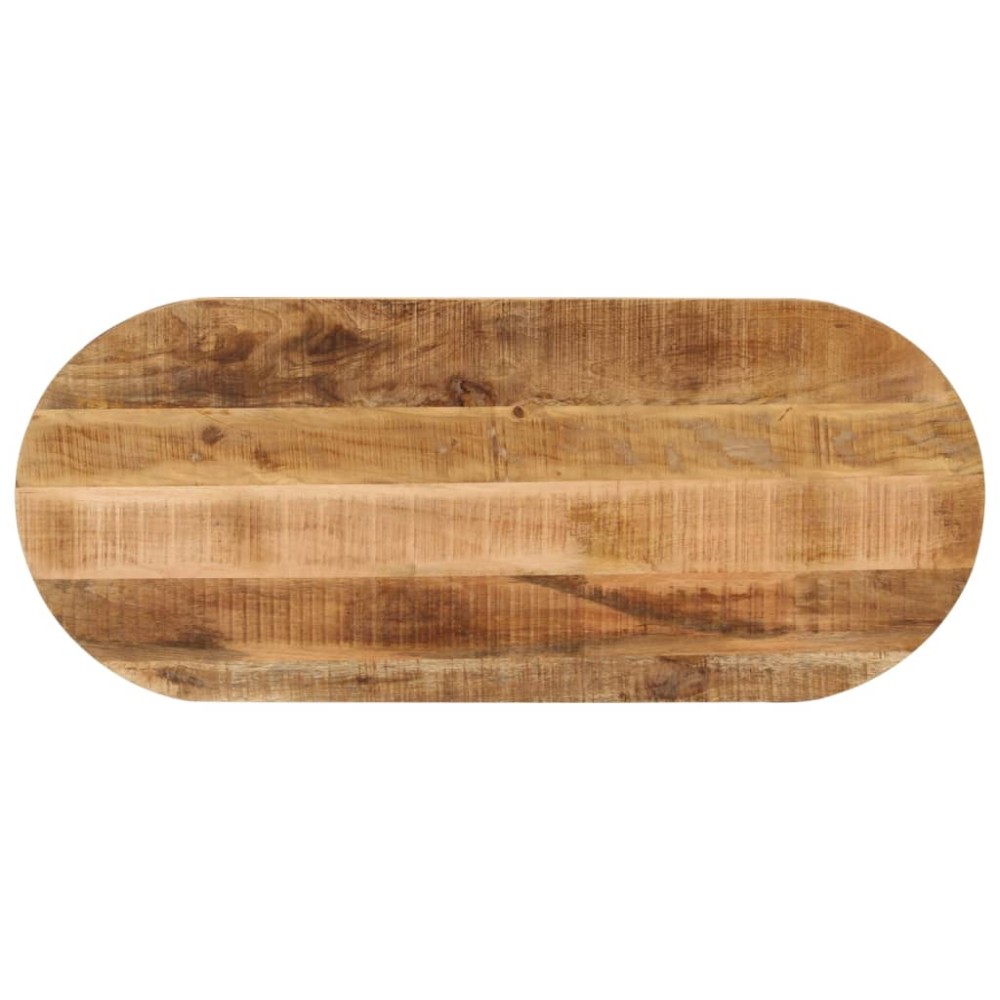 vidaXL Επιφάνεια Τραπεζιού Οβάλ 110x50x2,5 εκ Μασίφ Ακατ. Ξύλο Μάνγκο