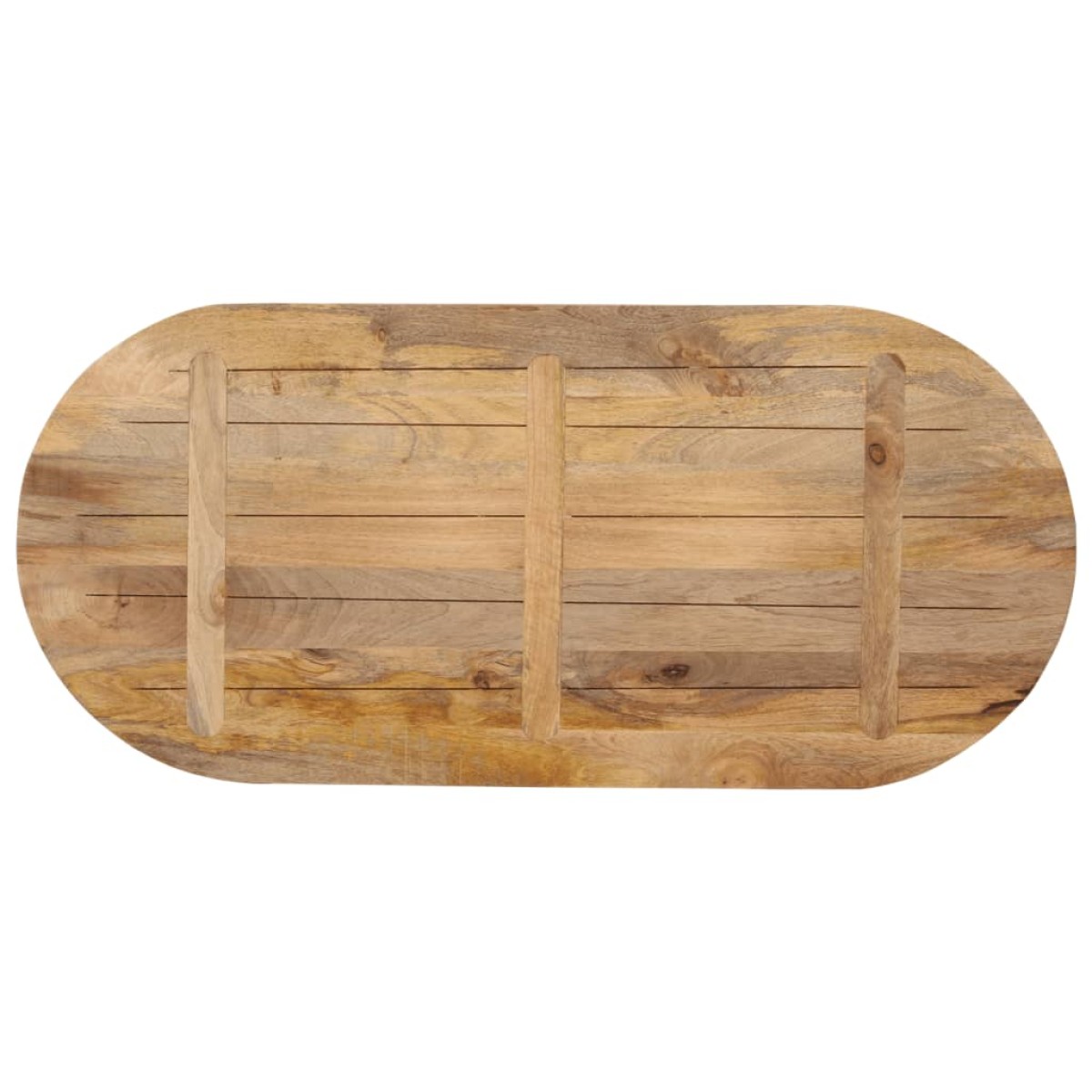 vidaXL Επιφάνεια Τραπεζιού Οβάλ 100x40x2,5 εκ. Μασίφ Ξύλο Μάνγκο