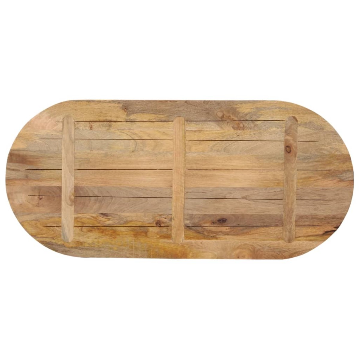 vidaXL Επιφάνεια Τραπεζιού Οβάλ 110x40x2,5 εκ. Μασίφ Ξύλο Μάνγκο