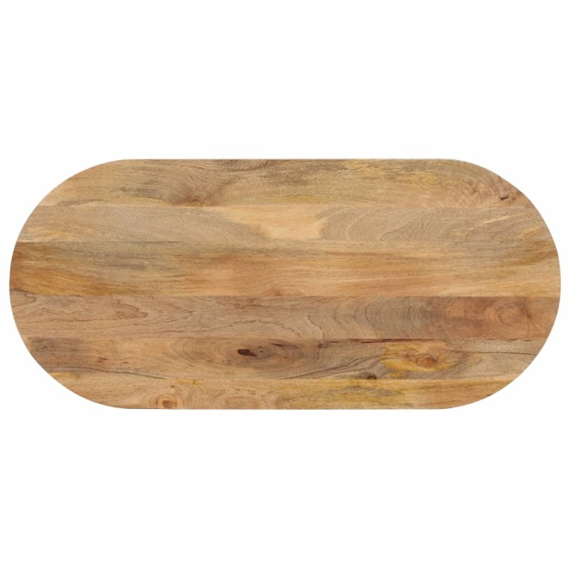 vidaXL Επιφάνεια Τραπεζιού Οβάλ 140x50x2,5 εκ. Μασίφ Ξύλο Μάνγκο