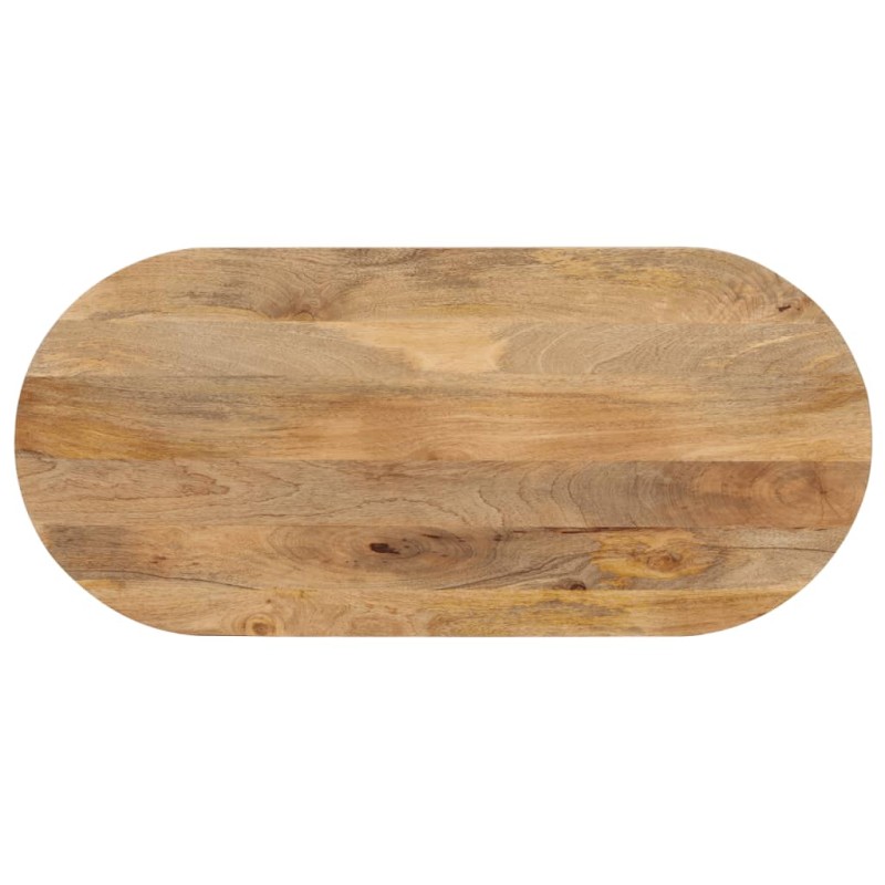 vidaXL Επιφάνεια Τραπεζιού Οβάλ 120x50x3,8 εκ. Μασίφ Ξύλο Μάνγκο