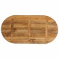 vidaXL Επιφάνεια Τραπεζιού Οβάλ 140x50x2,5 εκ. Μασίφ Ξύλο Μάνγκο