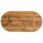 vidaXL Επιφάνεια Τραπεζιού Οβάλ 140x60x2,5 εκ. Μασίφ Ξύλο Μάνγκο