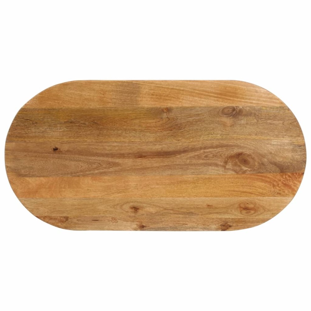 vidaXL Επιφάνεια Τραπεζιού Οβάλ 140x60x3,8 εκ. Μασίφ Ξύλο Μάνγκο