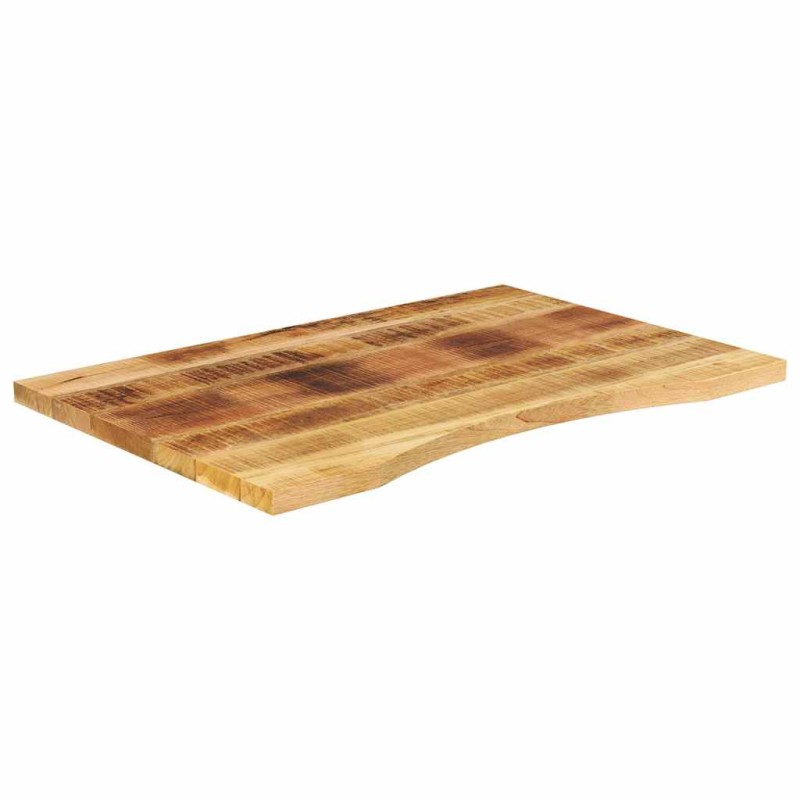 vidaXL Επιφάνεια Γραφείου Καμπύλη 90x50x2,5 εκ Μασίφ Ακατ. Μάνγκο