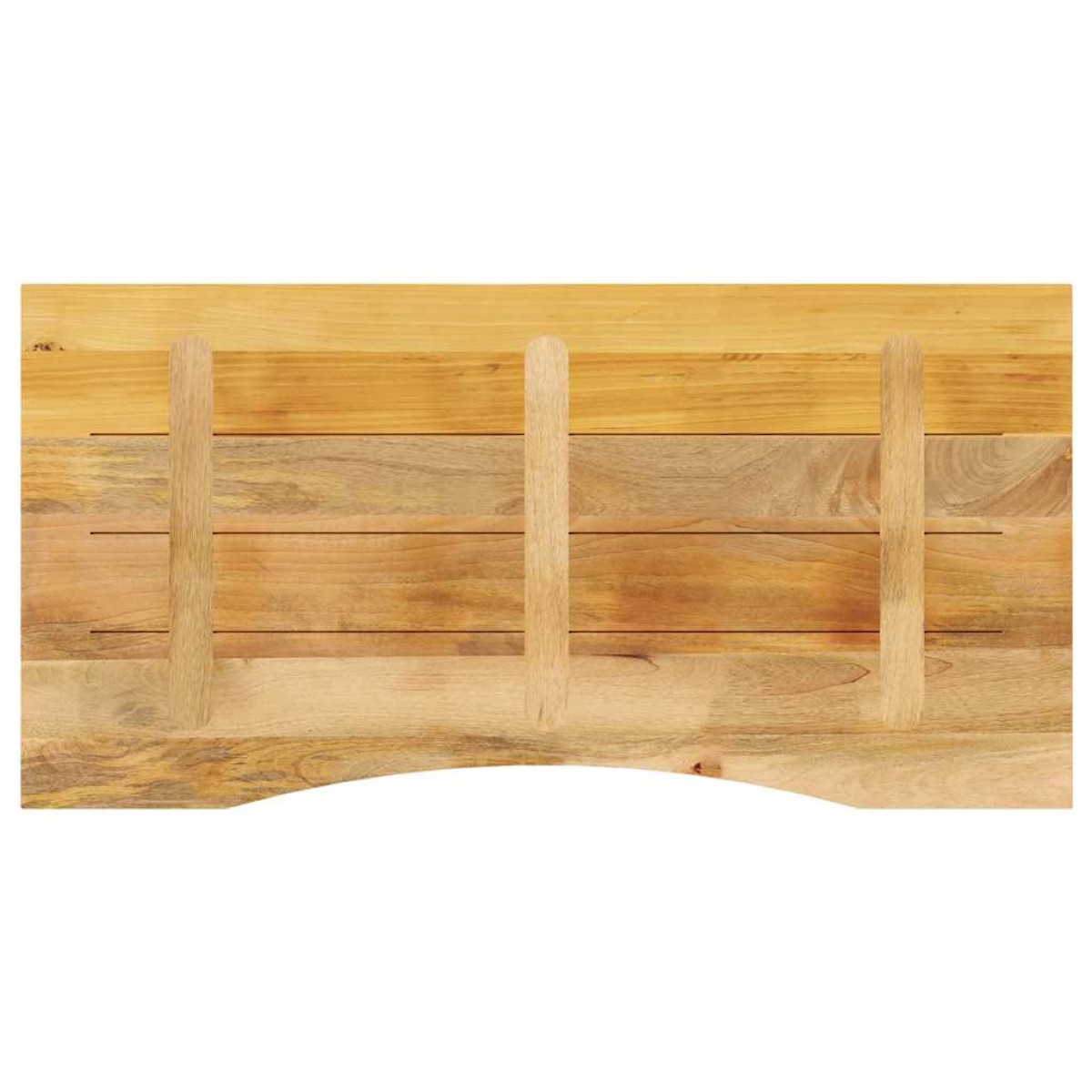 vidaXL Επιφάνεια Γραφείου Καμπύλη 110x60x2,5 εκ Μασίφ Ακατ. Μάνγκο