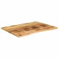 vidaXL Επιφάνεια Γραφείου Καμπύλη 100x80x2,5 εκ Μασίφ Ακατ. Μάνγκο