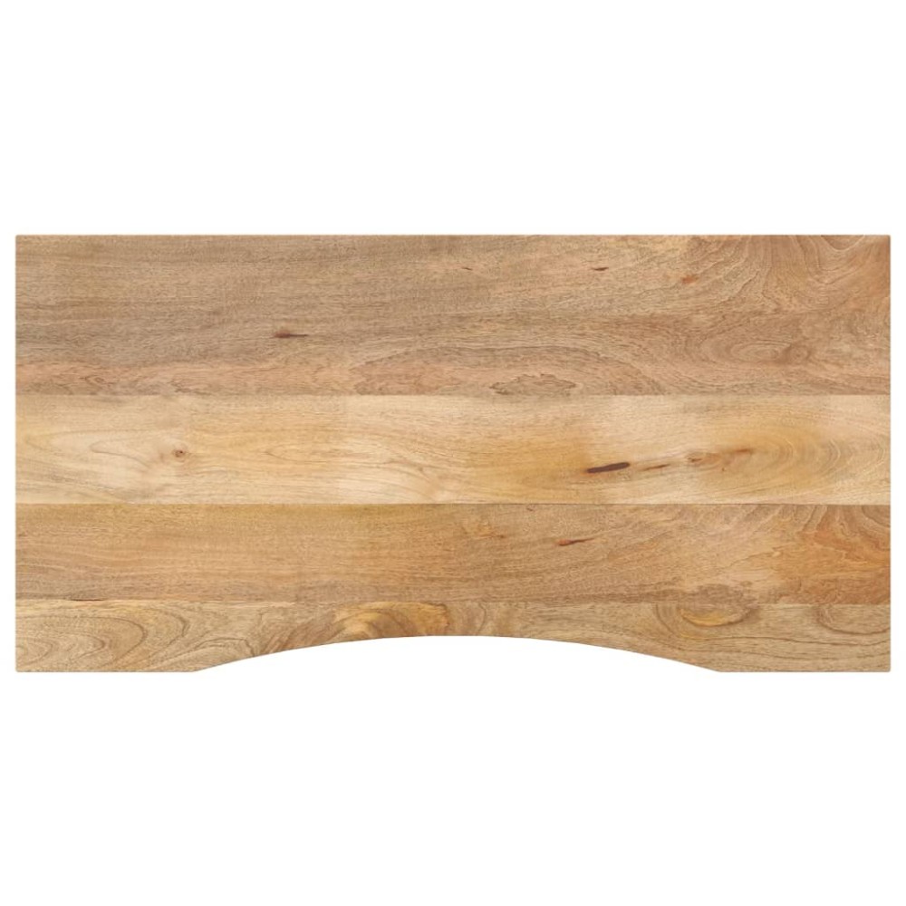 vidaXL Επιφάνεια Γραφείου Καμπύλη 120x50x2,5 εκ Μασίφ Ακατ. Μάνγκο