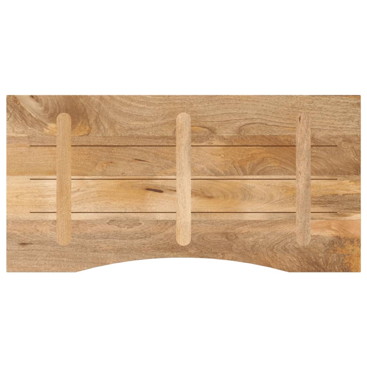 vidaXL Επιφάνεια Γραφείου Καμπύλη 140x50x2,5 εκ Μασίφ Ακατ. Μάνγκο
