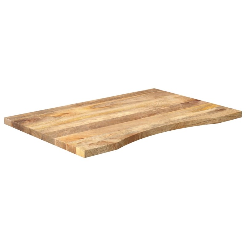 vidaXL Επιφάνεια Γραφείου Καμπύλη 80x60x2,5 εκ Μασίφ Ακατ. Μάνγκο