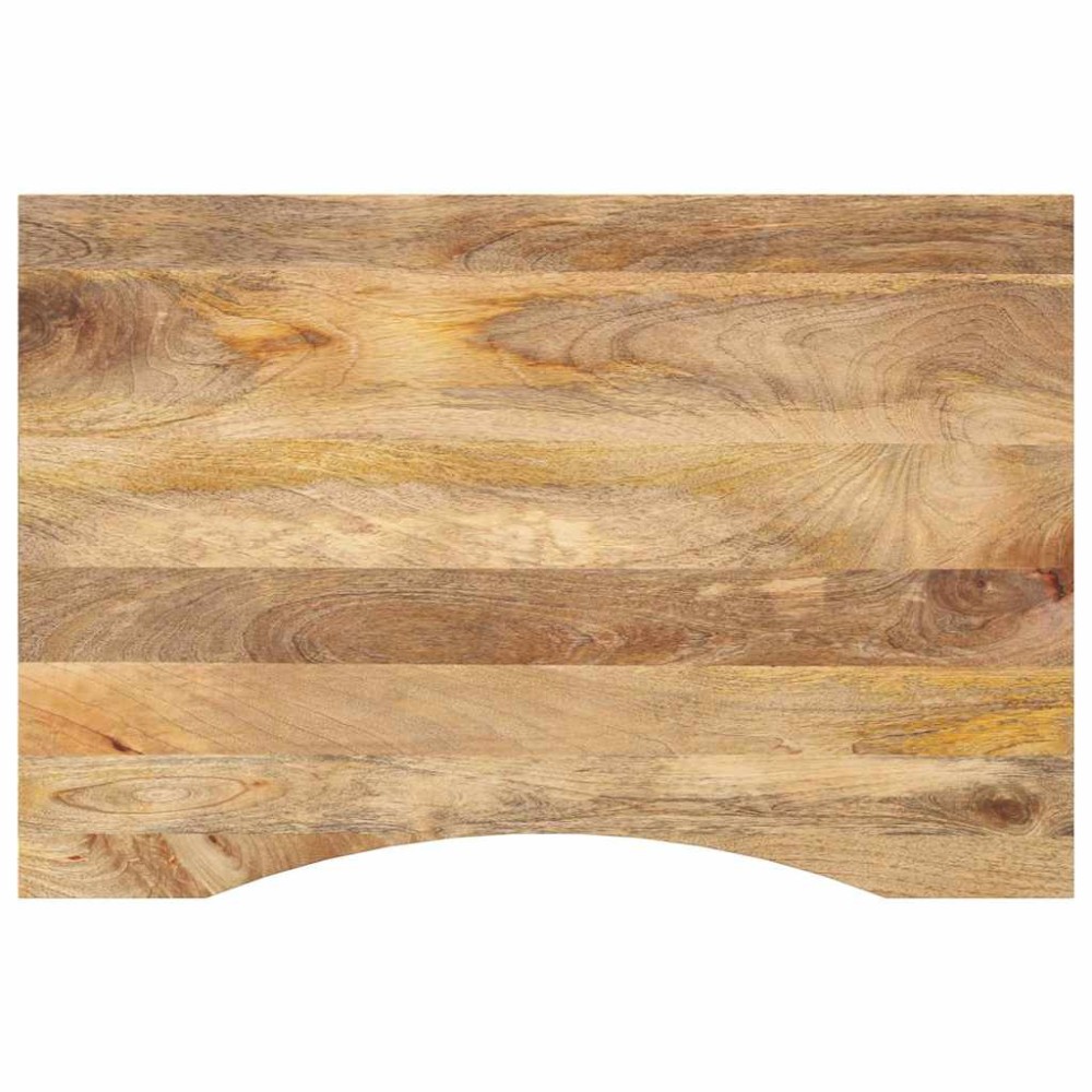 vidaXL Επιφάνεια Γραφείου Καμπύλη 100x60x2,5εκ Μασίφ Ακατ. Μάνγκο