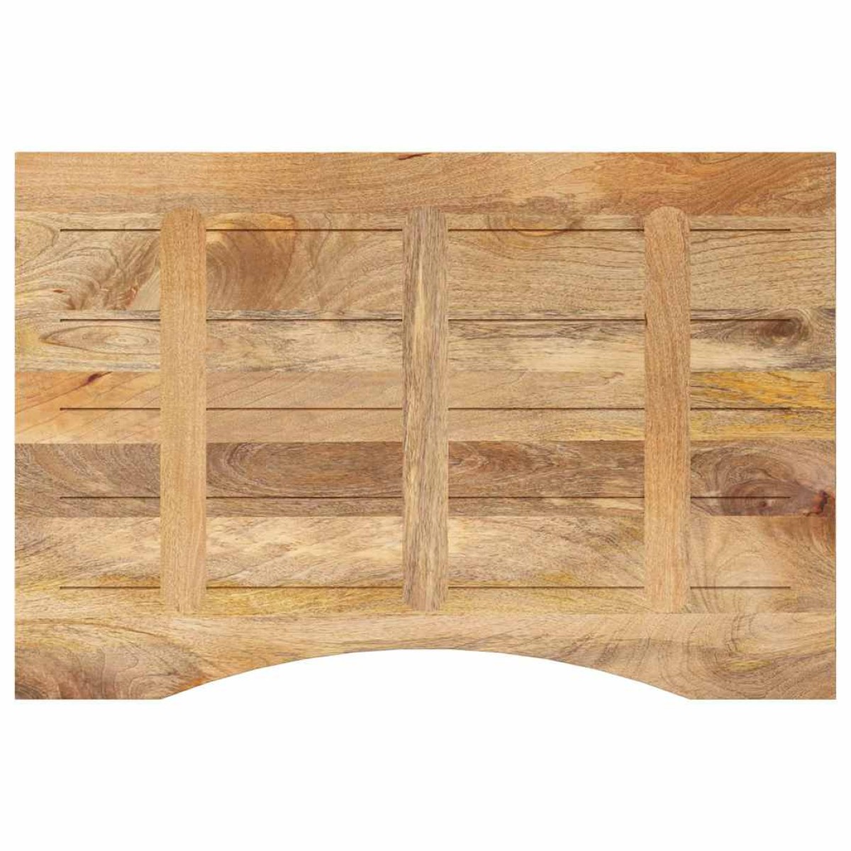 vidaXL Επιφάνεια Γραφείου Καμπύλη 100x60x2,5εκ Μασίφ Ακατ. Μάνγκο