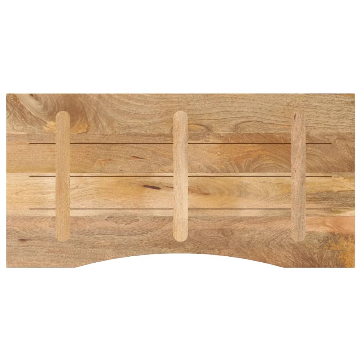 vidaXL Επιφάνεια Γραφείου Καμπύλη 120x60x2,5 εκ Μασίφ Ακατ. Μάνγκο