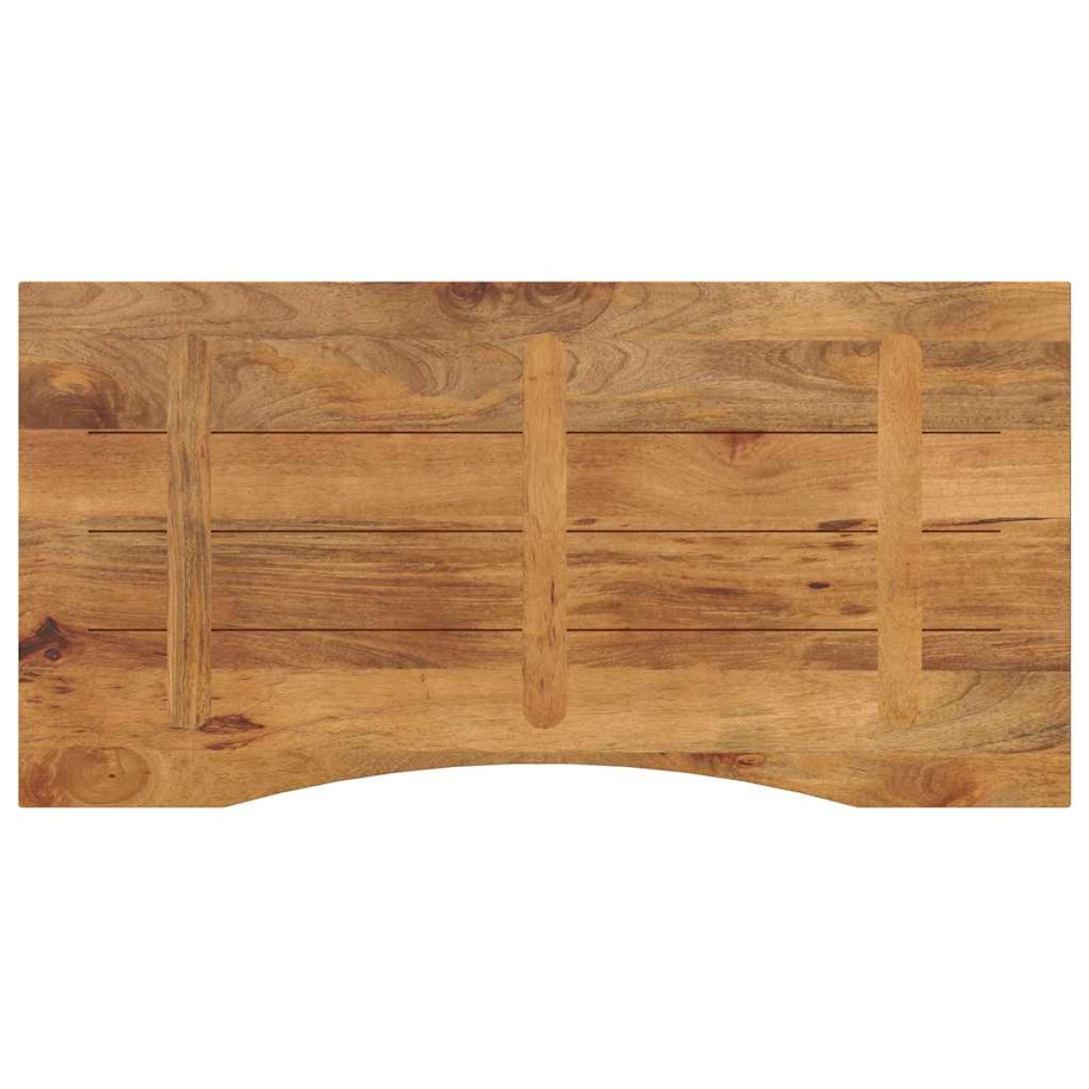 vidaXL Επιφάνεια Γραφείου Καμπύλη 110x50x2,5 εκ Μασίφ Ακατ. Μάνγκο