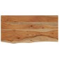 vidaXL Ράφι Επιτοίχιο Ορθ. Live Edge 40x20x2,5 εκ. Μασίφ Ξύλο Ακακίας