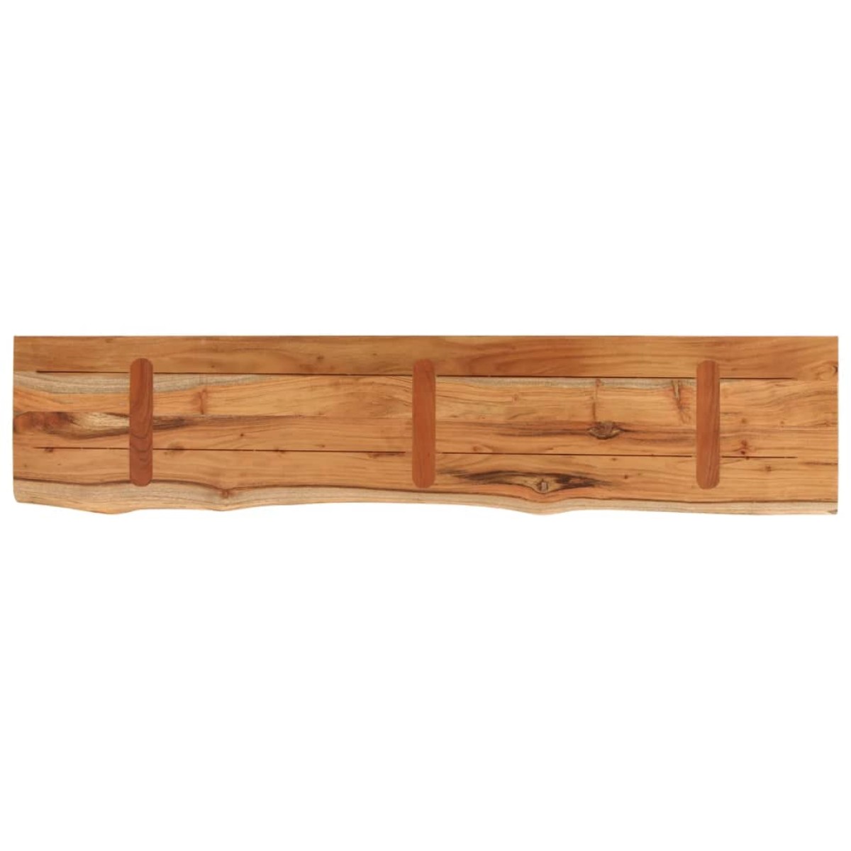 vidaXL Ράφι Επιτοίχιο Ορθ. Live Edge 120x20x2,5 εκ. Μασίφ Ξύλο Ακακίας