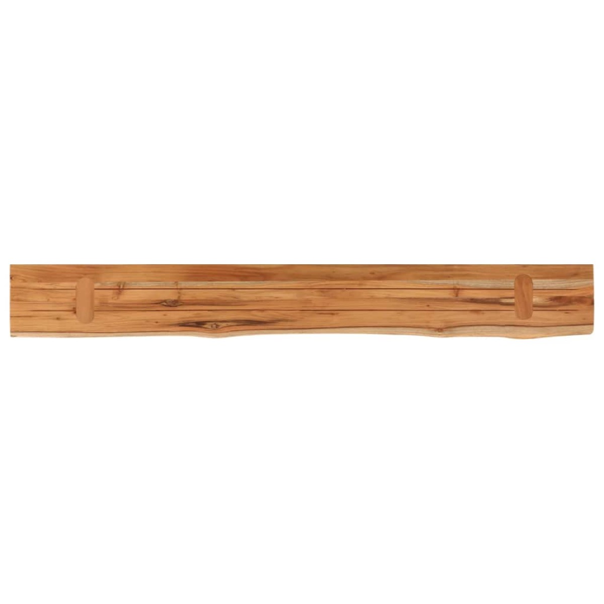 vidaXL Ράφι Επιτοίχιο Ορθ. Live Edge 140x20x2,5 εκ. Μασίφ Ξύλο Ακακίας