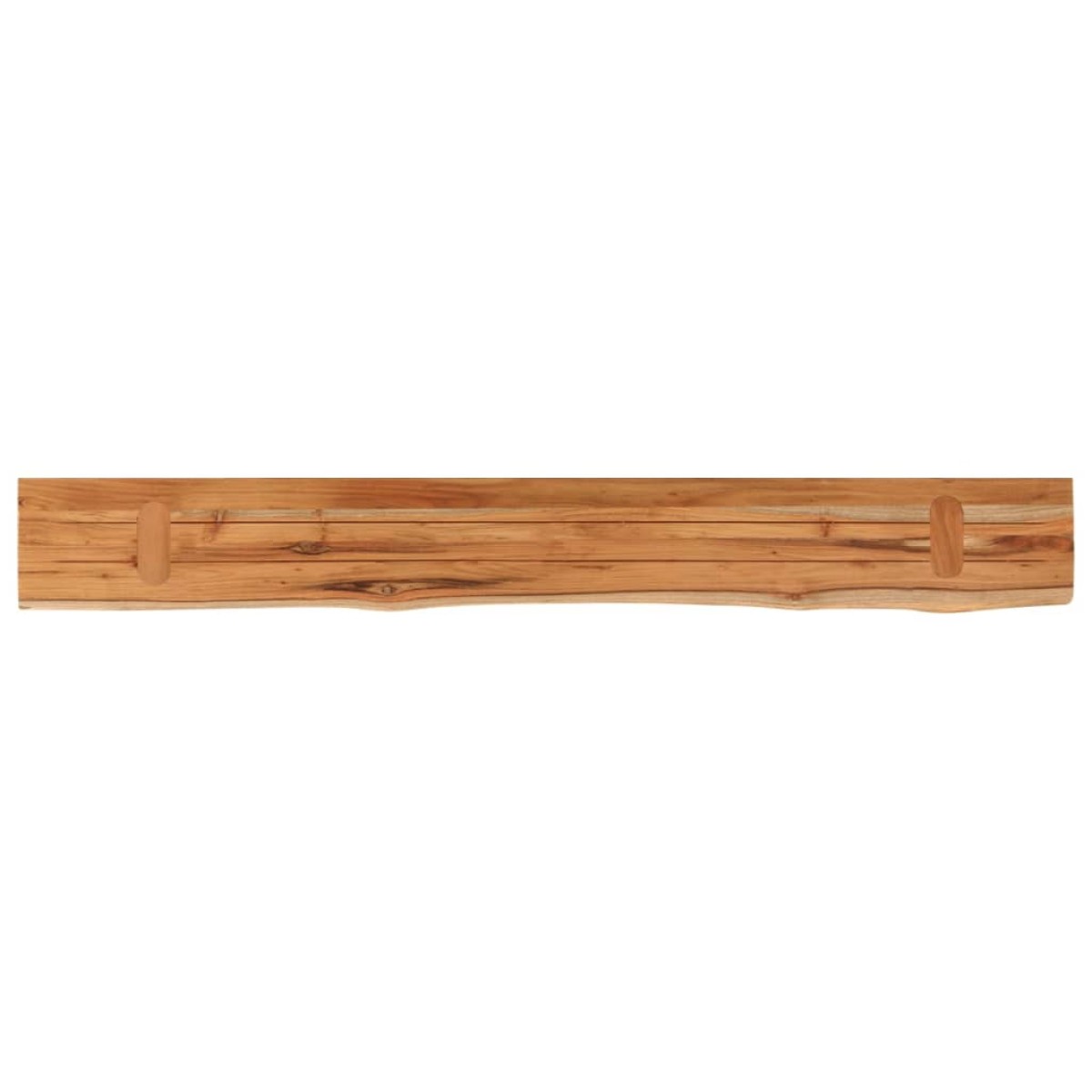 vidaXL Ράφι Επιτοίχιο Ορθ. Live Edge 160x20x2,5 εκ. Μασίφ Ξύλο Ακακίας