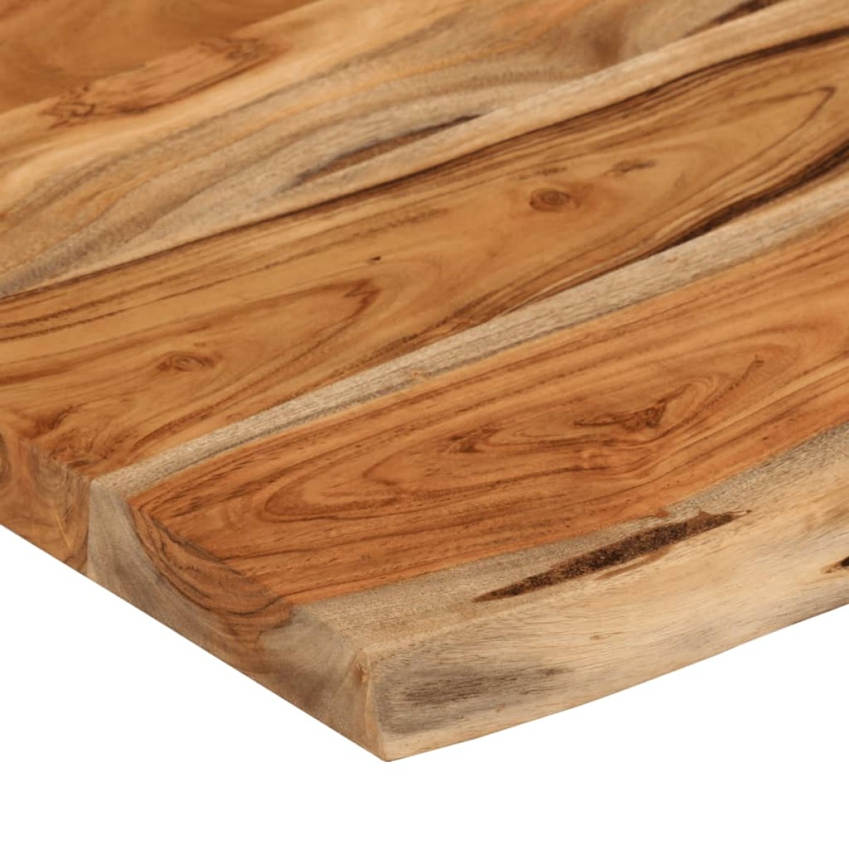 vidaXL Ράφι Επιτοίχιο Ορθ. Live Edge 50x30x2,5εκ. Μασίφ Ξύλο Ακακίας