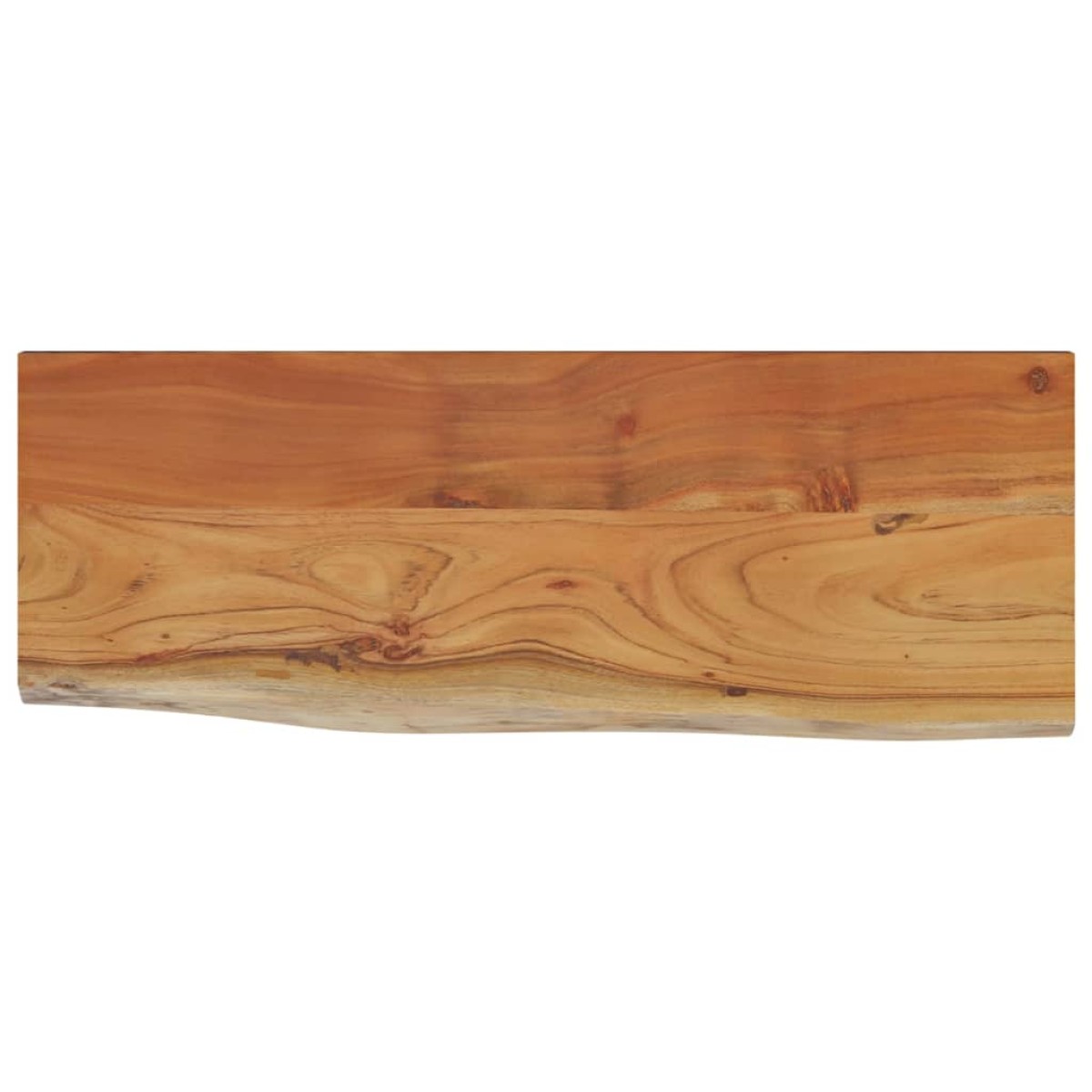 vidaXL Ράφι Επιτοίχιο Ορθ. Live Edge 80x30x2,5 εκ. Μασίφ Ξύλο Ακακίας