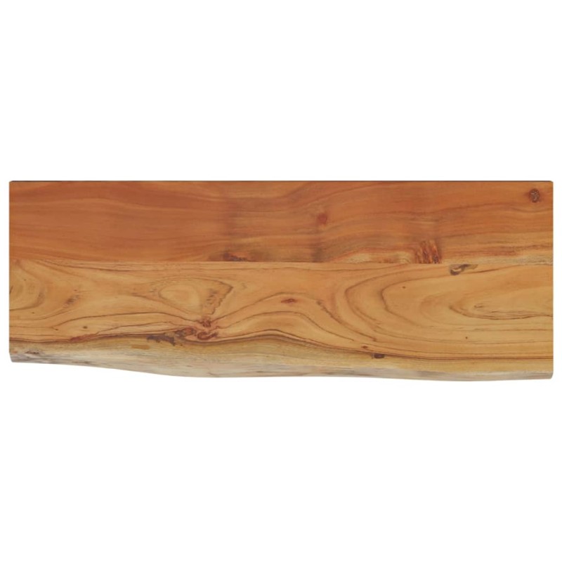 vidaXL Ράφι Επιτοίχιο Ορθ. Live Edge 80x30x2,5 εκ. Μασίφ Ξύλο Ακακίας