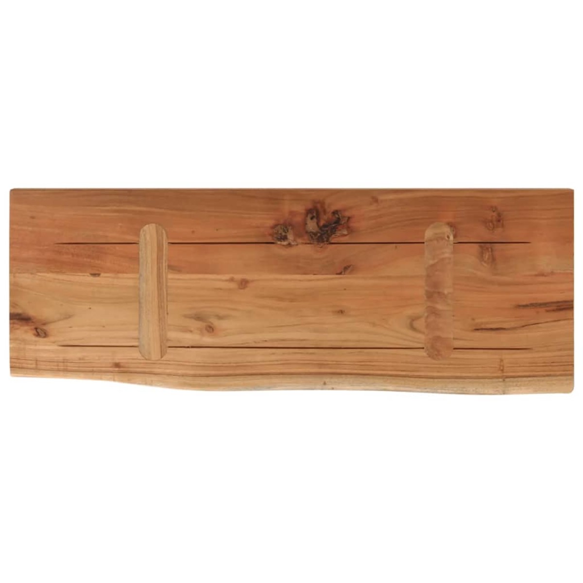 vidaXL Ράφι Επιτοίχιο Ορθ. Live Edge 80x30x2,5 εκ. Μασίφ Ξύλο Ακακίας