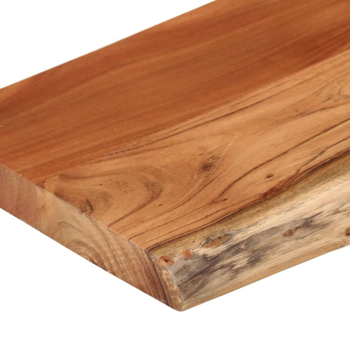 vidaXL Ράφι Επιτοίχιο Ορθ. Live Edge 80x30x2,5 εκ. Μασίφ Ξύλο Ακακίας