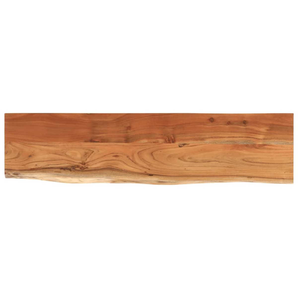 vidaXL Ράφι Επιτοίχιο Ορθ. Live Edge 120x30x2,5 εκ. Μασίφ Ξύλο Ακακίας