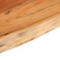 vidaXL Ράφι Επιτοίχιο Ορθ. Live Edge 120x30x2,5 εκ. Μασίφ Ξύλο Ακακίας