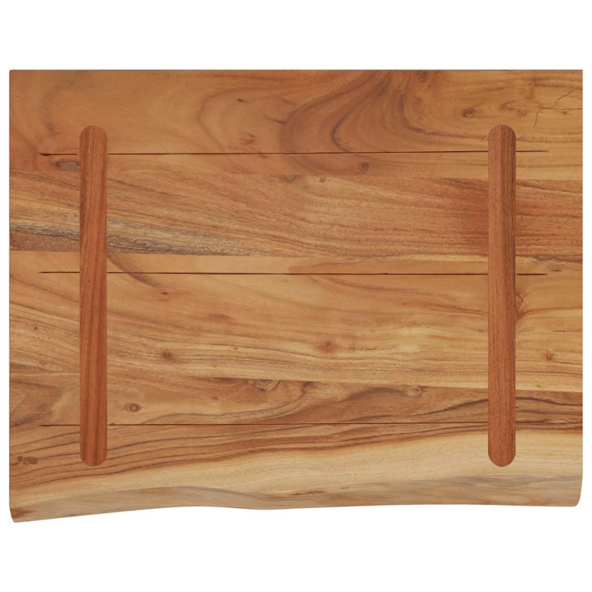 vidaXL Ράφι Επιτοίχιο Ορθ. Live Edge 50x40x2,5 εκ. Μασίφ Ξύλο Ακακίας