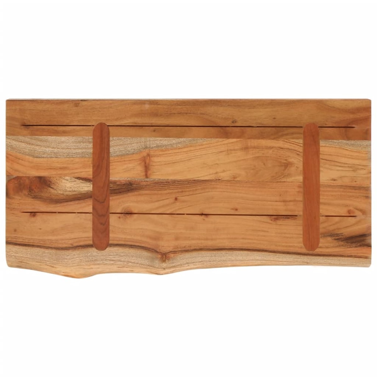 vidaXL Ράφι Επιτοίχιο Ορθ. Live Edge 40x20x3,8 εκ. Μασίφ Ξύλο Ακακίας