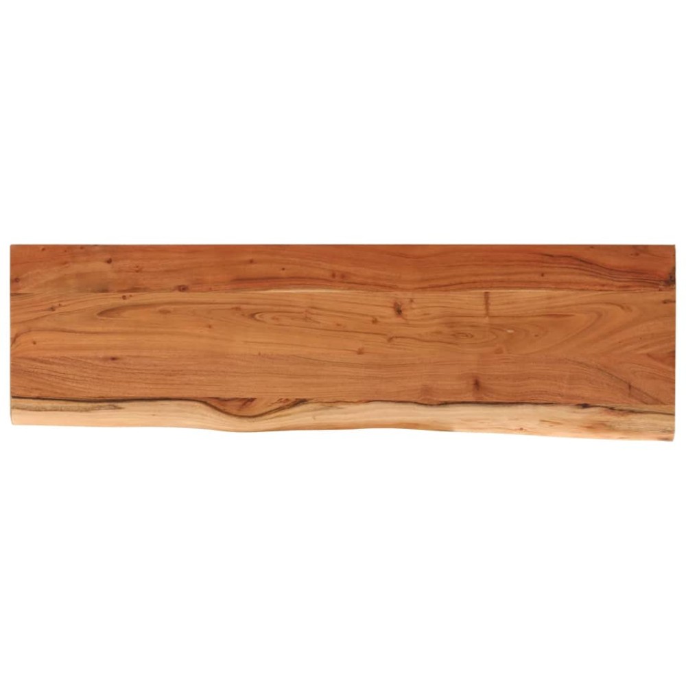 vidaXL Ράφι Επιτοίχιο Ορθ. Live Edge 60x20x3,8 εκ. Μασίφ Ξύλο Ακακίας